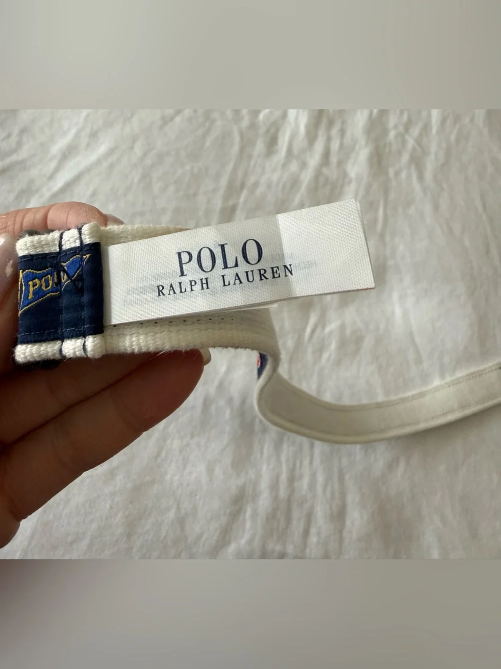 Polo Ralph Lauren | Boys 6 | Ribbon Belt Navy Embroidered Letters Logo | D Ring